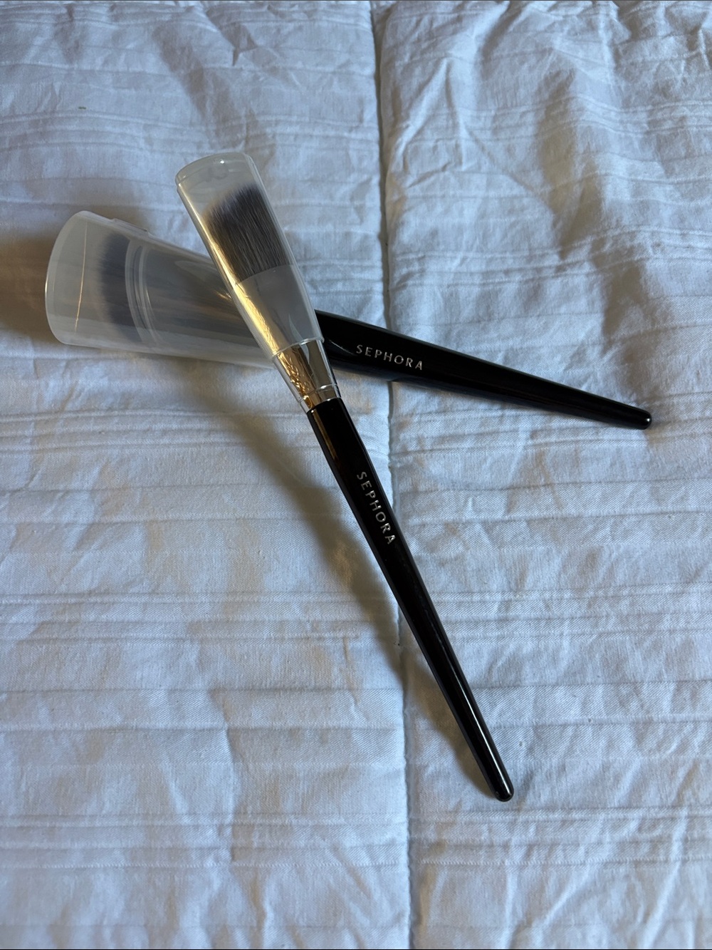 NWT Sephora PRO Slanted Buffing and Angled Blush brushes with Protective Caps